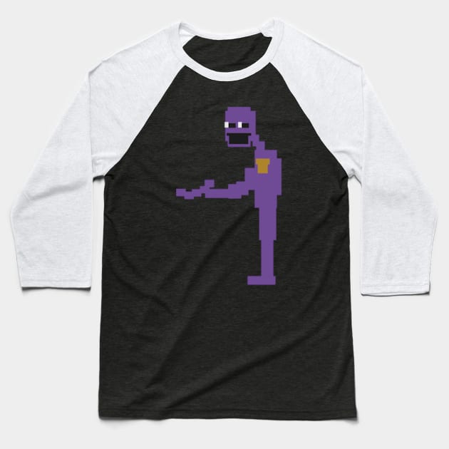 Purple Man: The Man Behind the Slaughter Baseball T-Shirt by artsylab